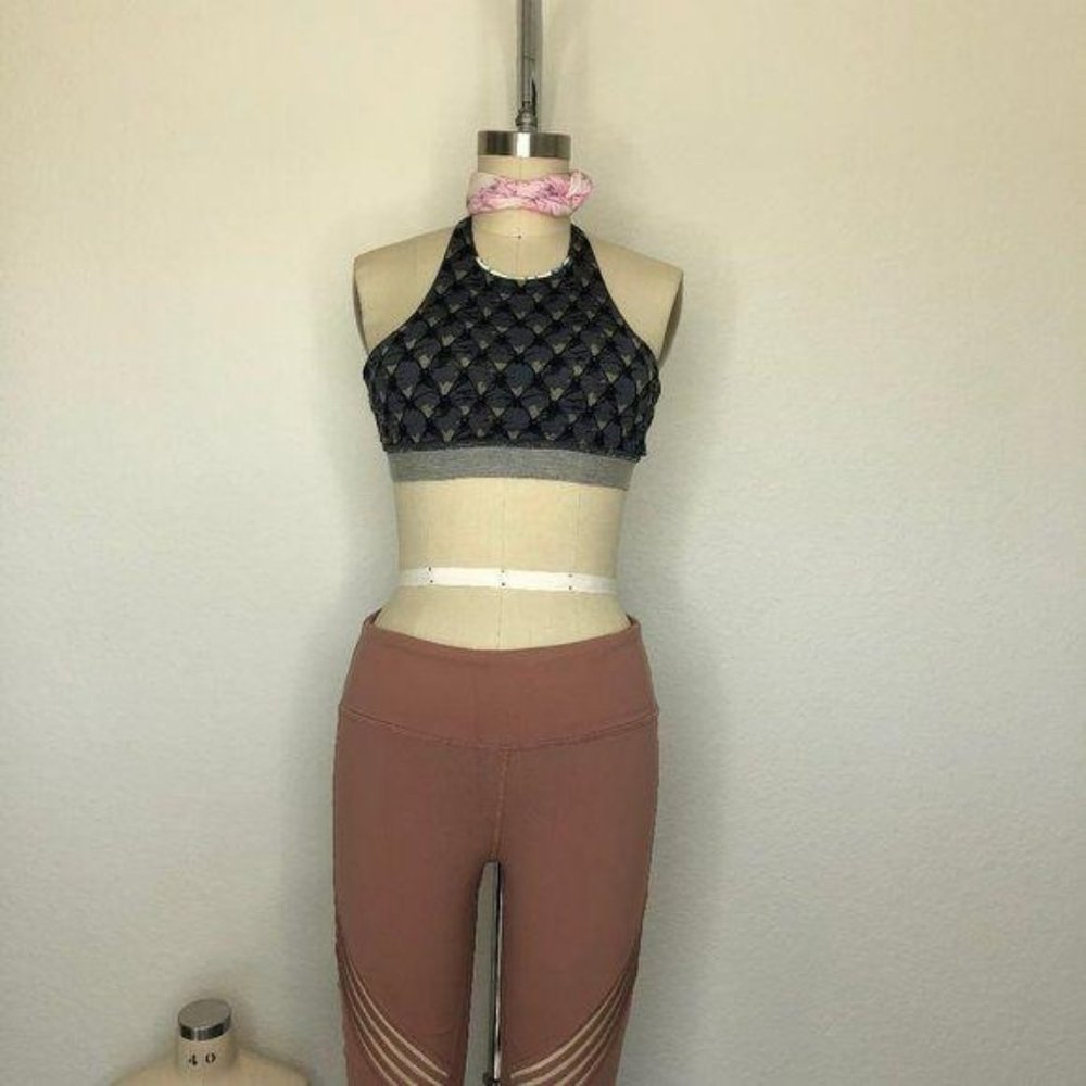 Fp Movement Halter X Open Back Smocked Sports Bra - image 4